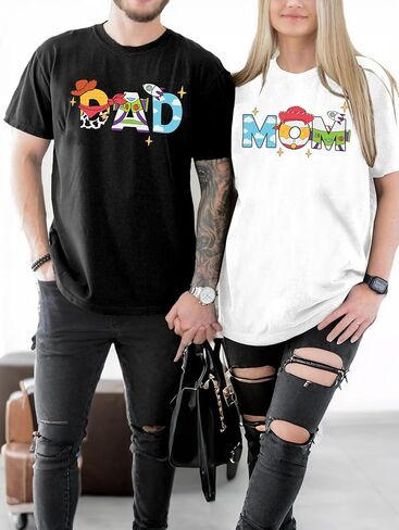 Toy Dad Shirt Toys Mom T Shirts Funny Mama and Dada Shirts Matching Birthday Top Family Vacation Cartoon Tee in Saudi Arabia
