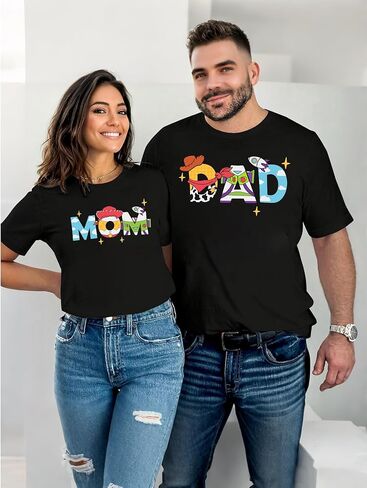 Toy Dad Shirt Toys Mom T Shirts Funny Mama and Dada Shirts Matching Birthday Top Family Vacation Cartoon Tee in Saudi Arabia