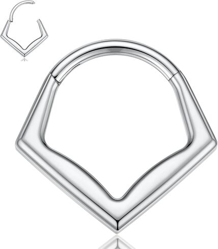 Funlmo G23 Titanium Septum Ring Daith Rook Tragus Helix Charilage Percing Jewelry Ring Ring Ring For Sensitive Skin in Kuwait