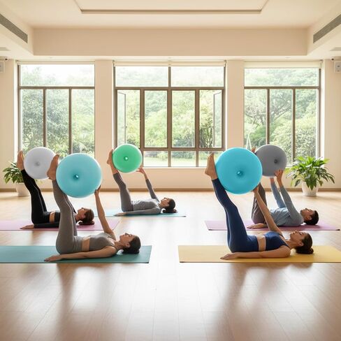 Lewtemi 6 Pcs Flexible Seating for Classroom Elementary Yoga Ball Chairs for Kids Inflatable Yoga Ball Office Chair Stability Balance Trainer with Black Inflator Student Desk Chair (Hippie Boho Color) in Kuwait