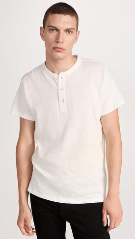 Rag & Bone Standard Issue Men's Classic Short Sleeve Henley in Saudi Arabia
