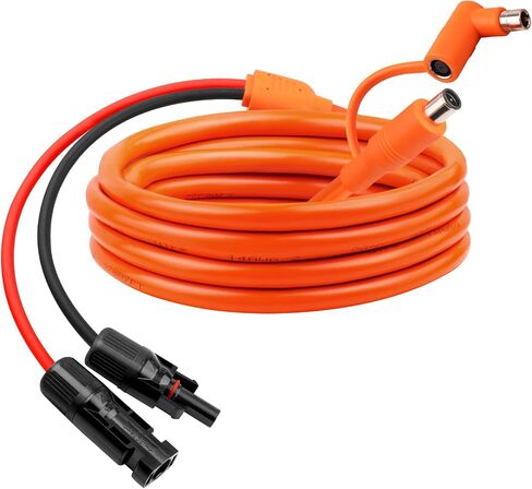 موصلات لوحة شمسية بطول 10 أقدام إلى كابل محول DC 8 مم، سلك كابل شمسي 12AWG+14AWG مع DC8020/7909، متوافق مع Jackery وAnker وGZ Yeti وBLUETT محطة الطاقة المحمولة ومولد الطاقة الشمسية in Kuwait
