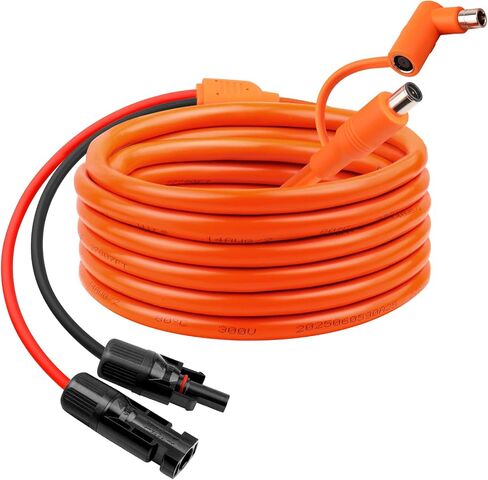 موصلات لوحة شمسية بطول 10 أقدام إلى كابل محول DC 8 مم، سلك كابل شمسي 12AWG+14AWG مع DC8020/7909، متوافق مع Jackery وAnker وGZ Yeti وBLUETT محطة الطاقة المحمولة ومولد الطاقة الشمسية in Kuwait
