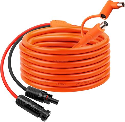 موصلات لوحة شمسية بطول 10 أقدام إلى كابل محول DC 8 مم، سلك كابل شمسي 12AWG+14AWG مع DC8020/7909، متوافق مع Jackery وAnker وGZ Yeti وBLUETT محطة الطاقة المحمولة ومولد الطاقة الشمسية in Kuwait