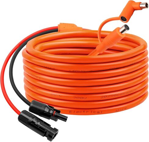 موصلات لوحة شمسية بطول 10 أقدام إلى كابل محول DC 8 مم، سلك كابل شمسي 12AWG+14AWG مع DC8020/7909، متوافق مع Jackery وAnker وGZ Yeti وBLUETT محطة الطاقة المحمولة ومولد الطاقة الشمسية in Kuwait
