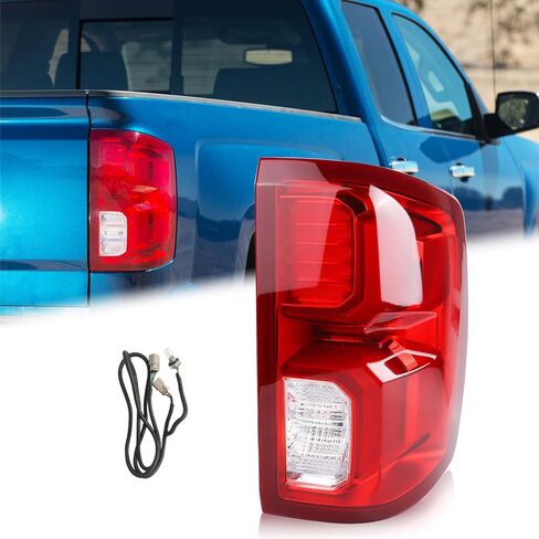 Left Driver Side LED Tail Light Compatible for 2016 2017 2018 Chevy Silverado 1500 High Country With Bulbs And Harness Rear Lamp 84288718 ‎GM2800294 in Saudi Arabia