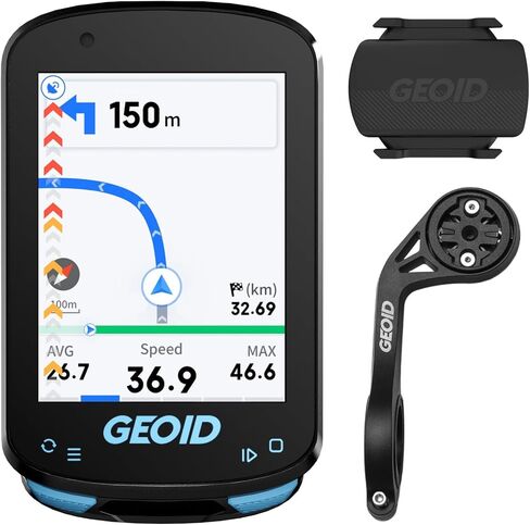 CC600 Color Screen Bike/Cycling Computer Wireless - Route Navigation with Re-Route Planing, WiFi & Bluetooth, Fast 5s GPS Positioning, Free Indoor Training in Kuwait