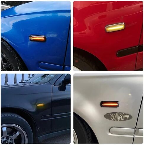 2Pcs Dynamic LED Side Marker Lights Turn Signal Indicator Car Accessories Compatible withr Honda Civic EK 2/3/4dr Ballade CRV Prelude 95-99 (Dynamic Smoked Type) in Kuwait