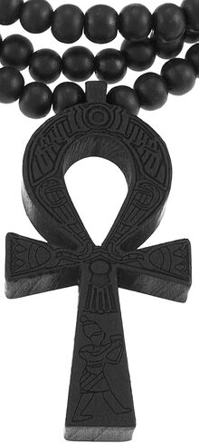GWOOD Ankh Wood Pendant with Bead Necklace in Kuwait
