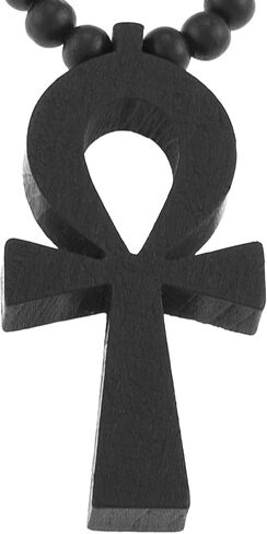 GWOOD Ankh Wood Pendant with Bead Necklace in Kuwait