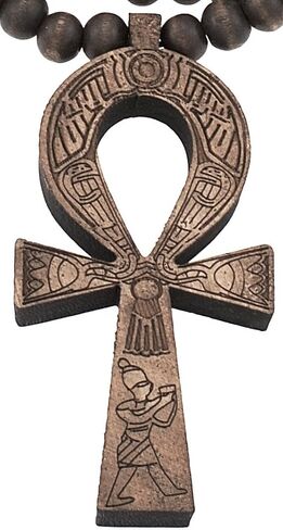 GWOOD Ankh Wood Pendant with Bead Necklace in Kuwait