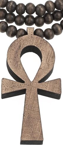 GWOOD Ankh Wood Pendant with Bead Necklace in Kuwait