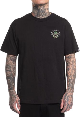 Sullen Men's Chiefin 420 Capsule Tattoo Lifestyle Graphic Standard Short Sleeve Tee Black in Saudi Arabia