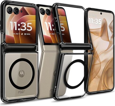 YZB Magnetic for Motorola Edge 2024 Case [متوافق مع Magsafe] النحيف الملاءمة الخفيفة الخفيفة ، الحماية من الدرجة العسكرية ، الظهر المقاوم للصفرار ، مقاوم للخدش ، واضحة بلورية واضحة in Kuwait