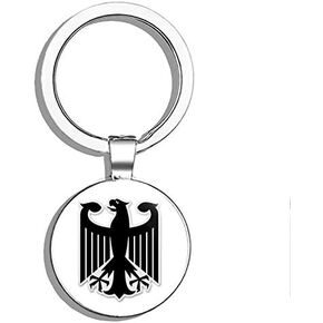 German Eagle Black Metal Round Metal Key Chain Keychain Ring in Saudi Arabia