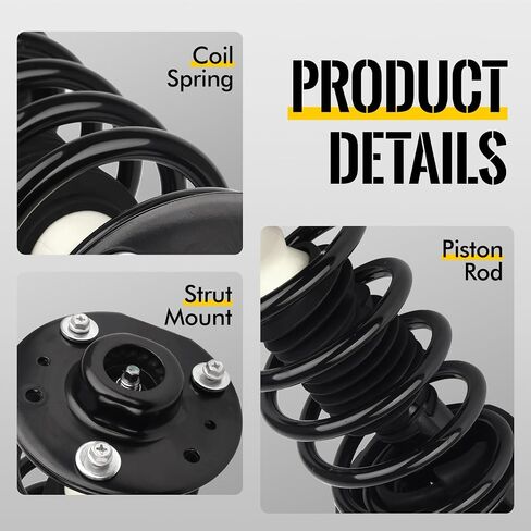 زوج أمامي من KUSATEC دعامات كاملة ممتص للصدمات مناسب لسيارة Chevy Equinox 2007-2010؛ Saturn Vue 2008-2010, 172527 172526 دعامات يسار/يمين مع مجموعات زنبركية ملفوفة in Saudi Arabia
