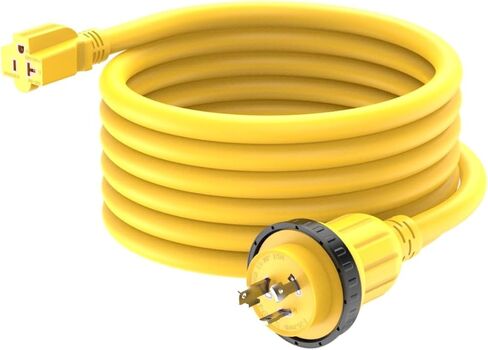 1FT 30-Amp to 15-Amp Marine-Shore Power-Adapter NEMA L5-30P to 5-15/20R,10AWG 30Amp to 20Amp T Blade Marine Adapter Plug,Twist Lock 125V 30A to 20A/ 15A Household Outlet Pigtail Boat Adapter in Saudi Arabia