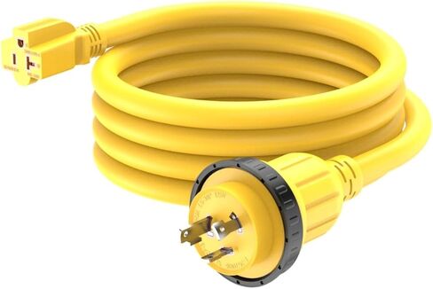 1FT 30-Amp to 15-Amp Marine-Shore Power-Adapter NEMA L5-30P to 5-15/20R,10AWG 30Amp to 20Amp T Blade Marine Adapter Plug,Twist Lock 125V 30A to 20A/ 15A Household Outlet Pigtail Boat Adapter in Saudi Arabia