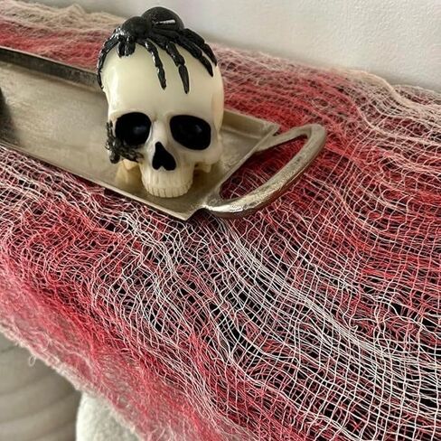 72" x 30" Halloween Black Creepy Cloth, Spooky Scary Gauze Fabric for Haunted Horror House Halloween Party Doorway Outdoors Decoration in Saudi Arabia