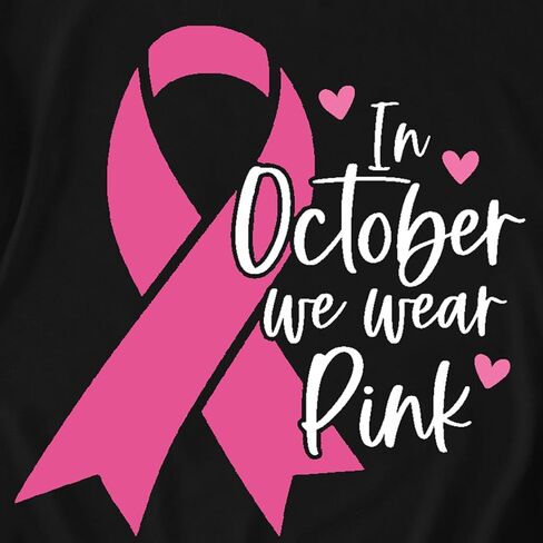 Breast Cancer Shirts for Women Pink Ribbon Heart T-Shirts in October We Wear Pink Tee Tops in Saudi Arabia