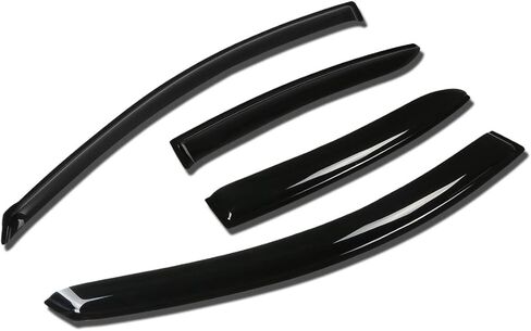 DNA MOTORING WVS-183 Dark Smoke Vent Window Visor Deflector Rain/Sun Guard, Pack of 4 in Saudi Arabia