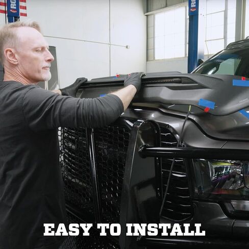 Husky Liners Aeroskin Lightshield PRO | Fits 2021-2025 Ford F-150 (Excludes 21-25 Raptor/Tremor Models & 24-25 Platinum/King Ranch Models) | Low Profile Deflector/Bug Shield 1 pc.Black | 2820196 in Saudi Arabia