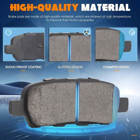 8PCS Rear and Front Ceramic Brake Pads Fit for INFINITI G35 2003-2005 for Nissan 350Z 2003-2005 for Nissan Altima 2002-2013 in Saudi Arabia
