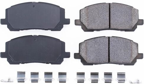 Power Stop Front Brake Kit For Toyota Highlander 2001-07 - Ceramic Brake Pads With Installation Hardware, 17-884 in Saudi Arabia