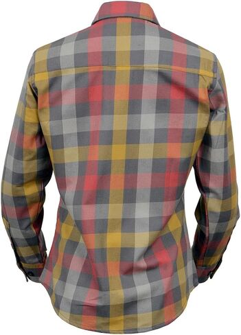 Milwaukee Leather MNG21612 Women's Black and Pink with Blue Long Sleeve Cotton Flannel Shirt in Saudi Arabia