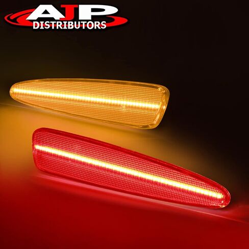 AJP Distributors Replacement Upgrade 4pc Front Amber + Rear Red LED Bumper Fender Side Markers Lights Lamps Housing Assembly Set For Corvette C6 Z06 2005 2006 2007 2008 2009 2010 2011 2012 2013 Chevy in Kuwait