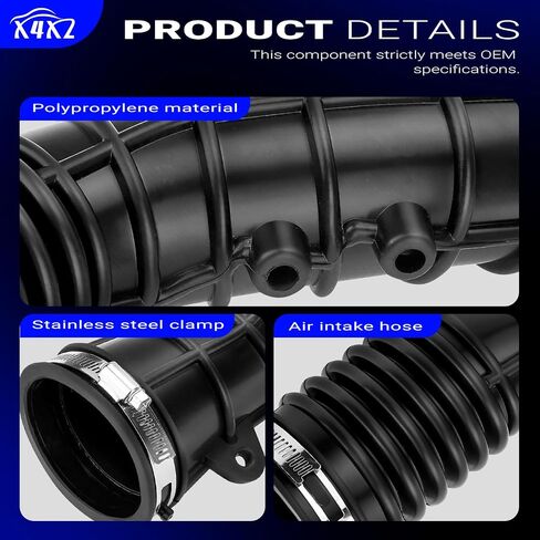 1L5Z9B659BA Air Intake Outlet Hose With Clamp For 1998-2003 Ford Ranger 3.0L Replace# 1L5Z-9B659-BA 696-076 696076 in Saudi Arabia