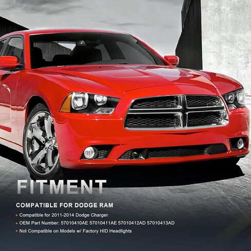 Halogen Headlights Assembly Compatible for 2011-2014 Dodge Charger Chrome Housing Amber Reflector in Saudi Arabia