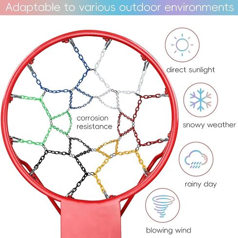Basketball Net All Weather Anti Whip,Heavy Duty Replacement Basketball net Indoor Outdoor Standard 12 Loops Basketball Hoop in Kuwait
