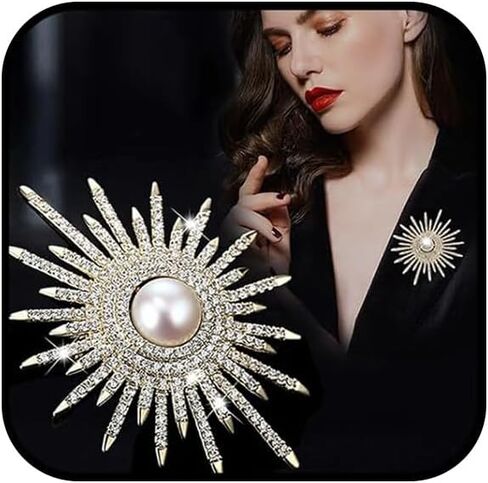 عباد الشمس بروش دبابيس عباد الشمس اللؤلؤ بروش للنساء عباد الشمس حجر الراين دبابيس دبابيس زهرة دبابيس دبابيس اللؤلؤ الصنوبر للملابس الصيف الأزياء والمجوهرات in Kuwait