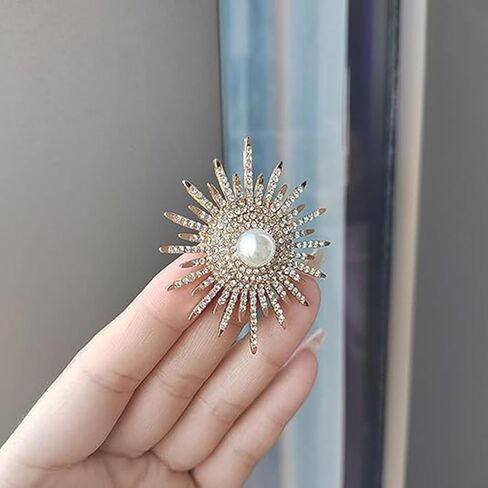 عباد الشمس بروش دبابيس عباد الشمس اللؤلؤ بروش للنساء عباد الشمس حجر الراين دبابيس دبابيس زهرة دبابيس دبابيس اللؤلؤ الصنوبر للملابس الصيف الأزياء والمجوهرات in Kuwait