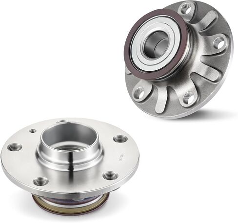 512336 Rear Wheel Bearing and Hub Assembly Compatible with Audi A3 Sportback e-tron, Compatible with Volkswagen Beetle Golf R Golf SportWagen GTI Jetta Rabbit, 5-Lug with ABS 2PCS in Saudi Arabia