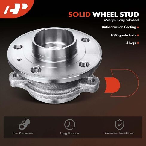 A-Premium 2 x Front or Rear Wheel Bearing and Hub Assembly with 5-Lug Compatible with Volvo - 2016-2023 - XC60, XC90, S60, XC40/C40 Recharge, S90, V60, V90, V60/V90 Cross Country, AWD or FWD in Saudi Arabia