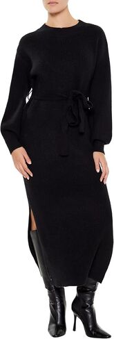 Forever 21 Womens Tie-Front Midi Sweater Dress in Saudi Arabia