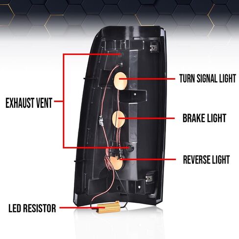 PIT66 LED Tail Lights Taillight Assembly Compatible with Chevy Silverado GMC Sierra 1999-2007 (Only Fits Fleetside Bed, Not Fit Stepside Beds) Smoke Lens Light Bar Style Rear Light Lamps in Saudi Arabia
