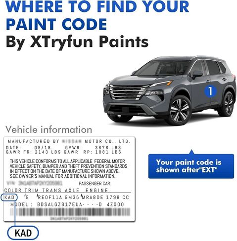 طلاء RBD Storm Blue Touch Up لسيارات Nissan، طقم إصلاح خدوش طلاء السيارات بنفسك، دهانات السيارات، إصلاح الخدوش سريع وسهل الإصلاح متوافق مع Altima/Maxima in Kuwait