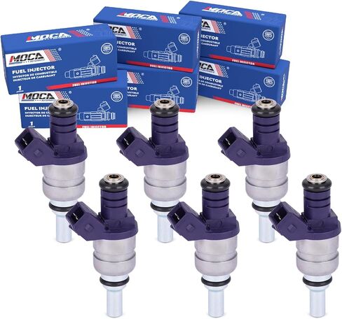 MOCA 6Pcs Fuel Injectors Fit 2001-2004 for BWM 330Ci E46 L6 3.0L & 2001-2006 for BWM X5 E53 L6 3.0L & 2003-2005 for BWM Z4 E85 L6 3.0L & 2001-2005 for BWM 530i E39/E60 L6 3.0L in Saudi Arabia