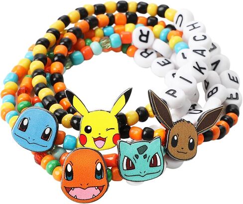 Bioworld Pokémon Characters 5-Piece Stretchy Beaded Bracelet Set in Saudi Arabia
