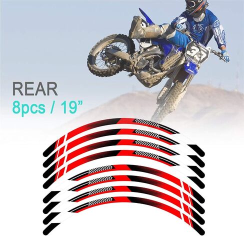شريط حافة الدراجة الترابية KETABAO A01 ملصقات لاصقة خطوط 21 19 بوصة متوافقة مع CRF250R CRF450R CRF 250R (أصفر) in Kuwait