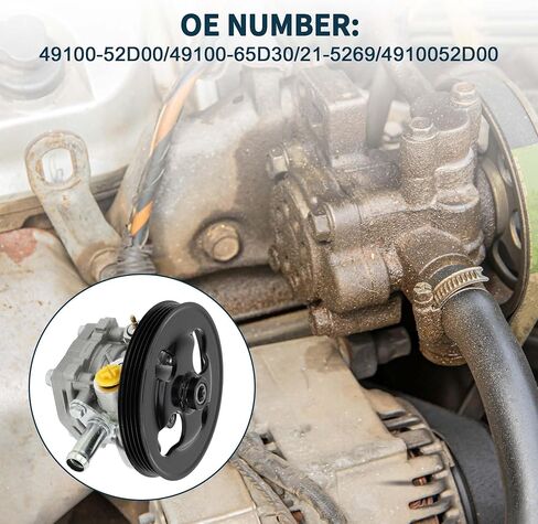 Power Steering Pump with Pulley for Chevrolet Tracker 2.5L V6 2001-2004 for Suzuki Grand Vitara 2.5L 1999-2005 No.49100-65D30/21-5269 1 Pcs in Saudi Arabia