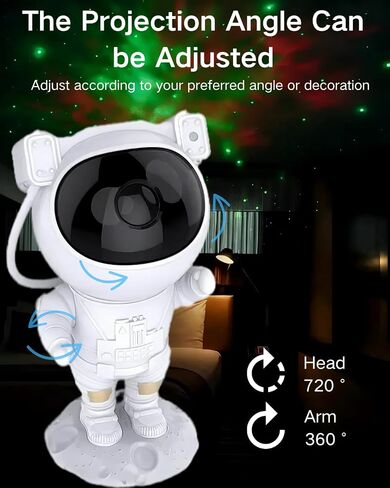 Galaxy Projector Astronaut Night Light، Star Projector Galaxy Light LED Lamp، 8 تأثيرات سديم ونجوم، مع جهاز تحكم عن بعد، ديكور الغرفة الجمالي، هدايا لعيد الميلاد، أعياد الميلاد، العطلات in Saudi Arabia