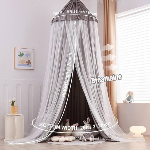 Double Layers Bed Canopy with Star Lights, 3 Pieces Layers Canopy for Girls Bed, Princess Round Dome Dreamy Play Tent, Hanging Kids Reading Nook Mosquito Net, Machine Washable - Pink in Saudi Arabia