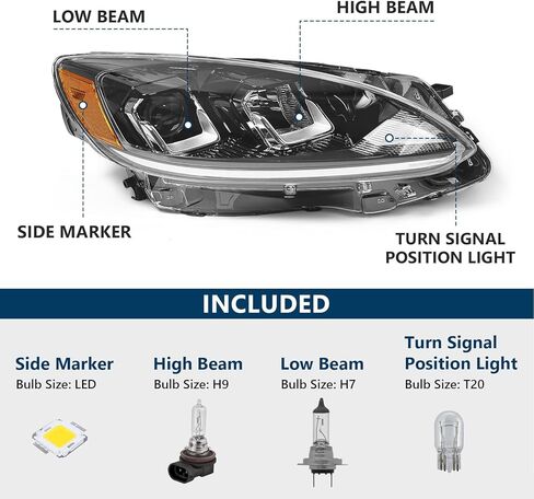 Halogen Headlight Assembly w/o DRL for Ford Escape 2020-2022 Front Light Headlamp Left Driver Side LH in Kuwait
