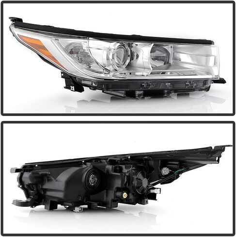 ACANII - لـ [Non-LED DRL Model] 2017-2019 Toyota Highlander LE XLE مصباح أمامي لجهاز العرض كشافات أمامية من جانب الركاب الأيمن in Saudi Arabia