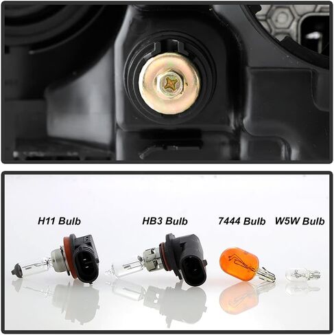 ACANII - لـ [Non-LED DRL Model] 2017-2019 Toyota Highlander LE XLE مصباح أمامي لجهاز العرض كشافات أمامية من جانب الركاب الأيمن in Saudi Arabia