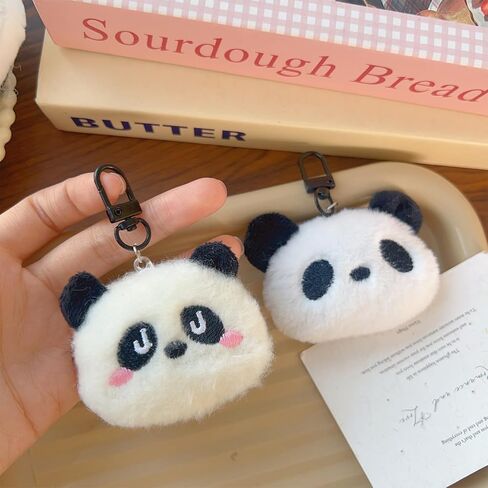 Cute Cartoon Panda Keychains Women Men Plush Panda Doll Bag Pendant Car Keyring Accessories in Saudi Arabia
